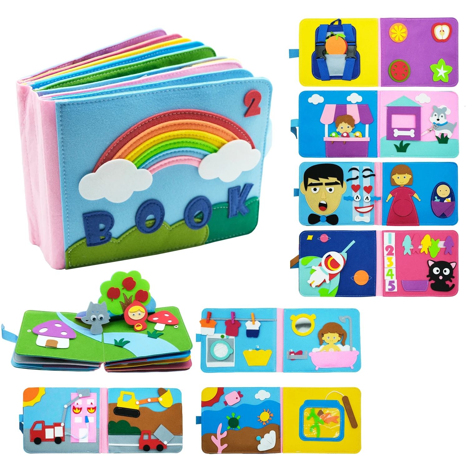 1pc rainbow book