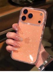 Glitter Sparkle Slim Clear Soft Case - iPhone 15 Plus (Clear)