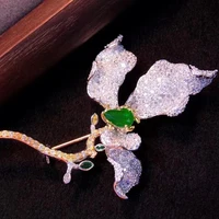 Flower Brooch Romantic For Women Fine Jewelry Female Gift 925Sterling Silver With Cubic Zircon Free Shipping 5