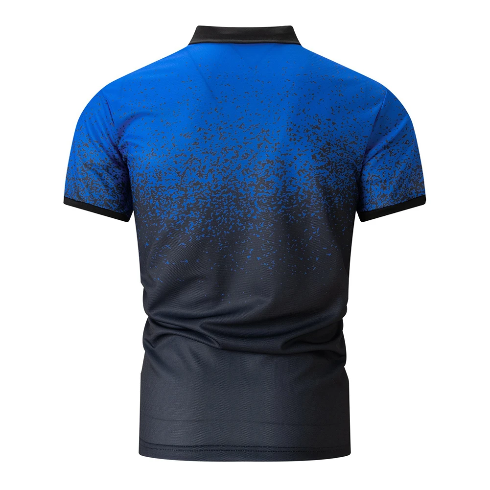 Gradient Polo Shirts For Men Casual 3d Print Short Sleeved Lapel Tops Breathable Quick Dry Fashion Oversized Golf Sports T-Shirt 3
