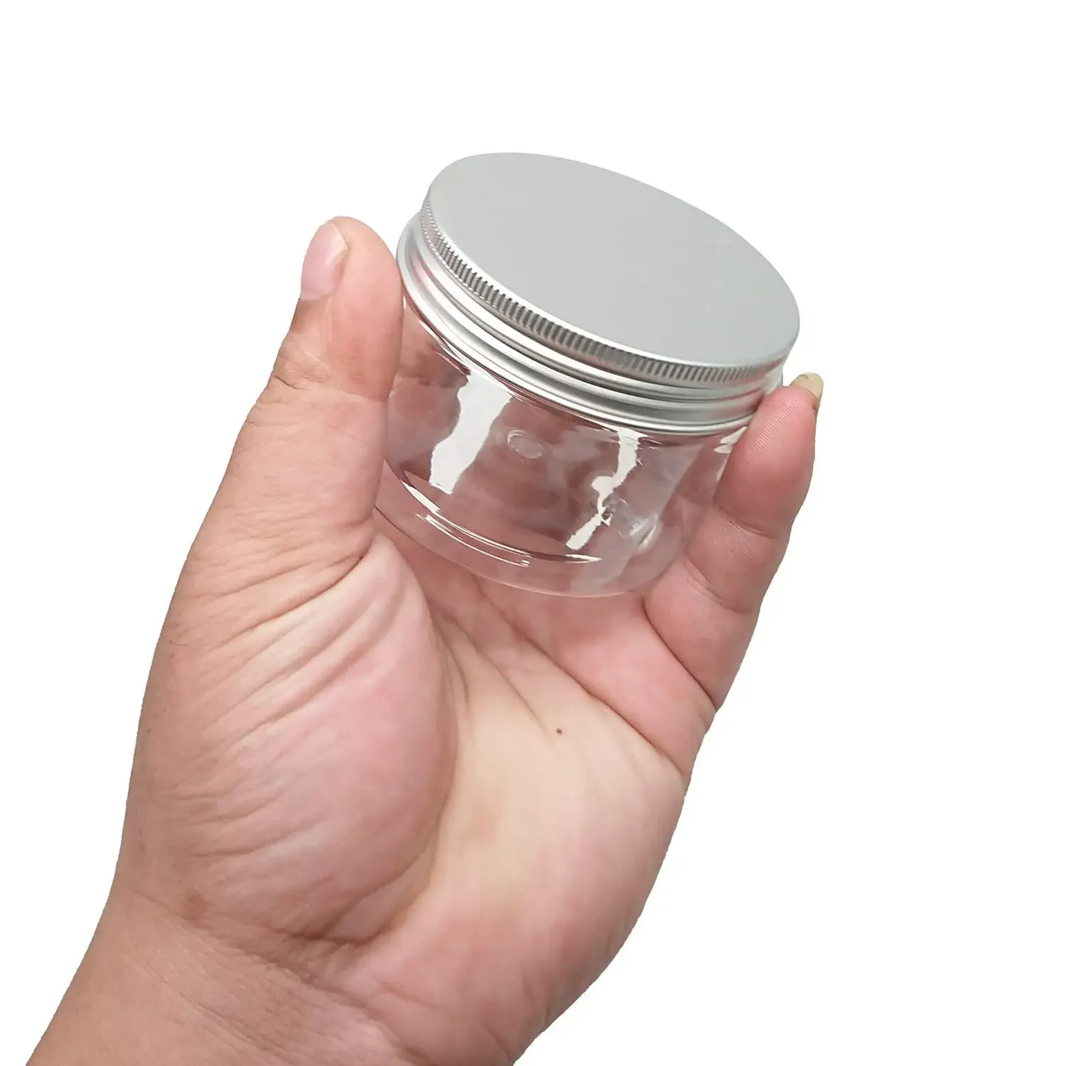 50pcs/set 20g 30g 50g 100g 120g 150g Plastic Jar with Lids Screw Tin Clear Container Empty Cosmetic Cream Powder Pot Makeup Box 4