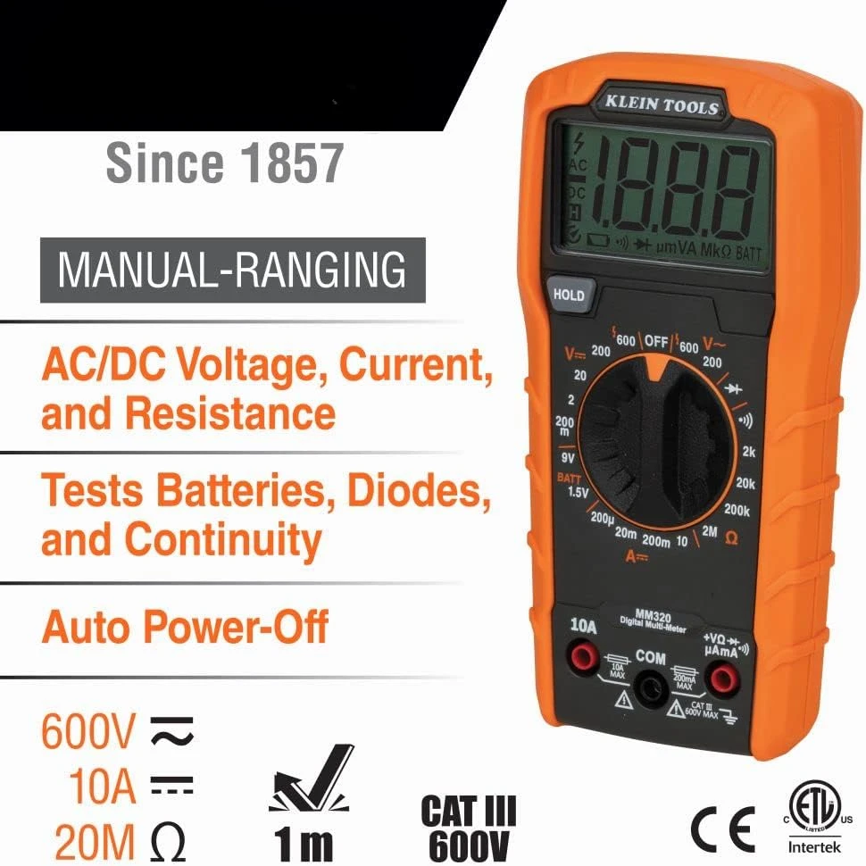 Klein Tools Test Kit With Multimeter, NonContact Volt, 59 OFF