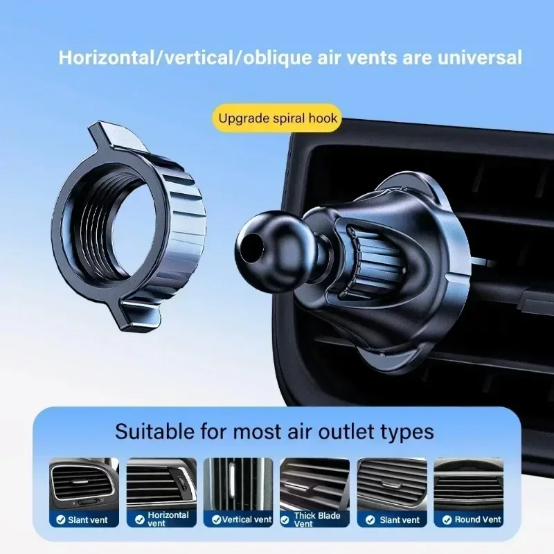Universal Cell Phone Car Stand Auto-Lock Rotatable Vent Clip Hands Phone Holders for 4-7 Inch iPhone Samsung Xiaomi Phone Holder Mobile Phone Holder