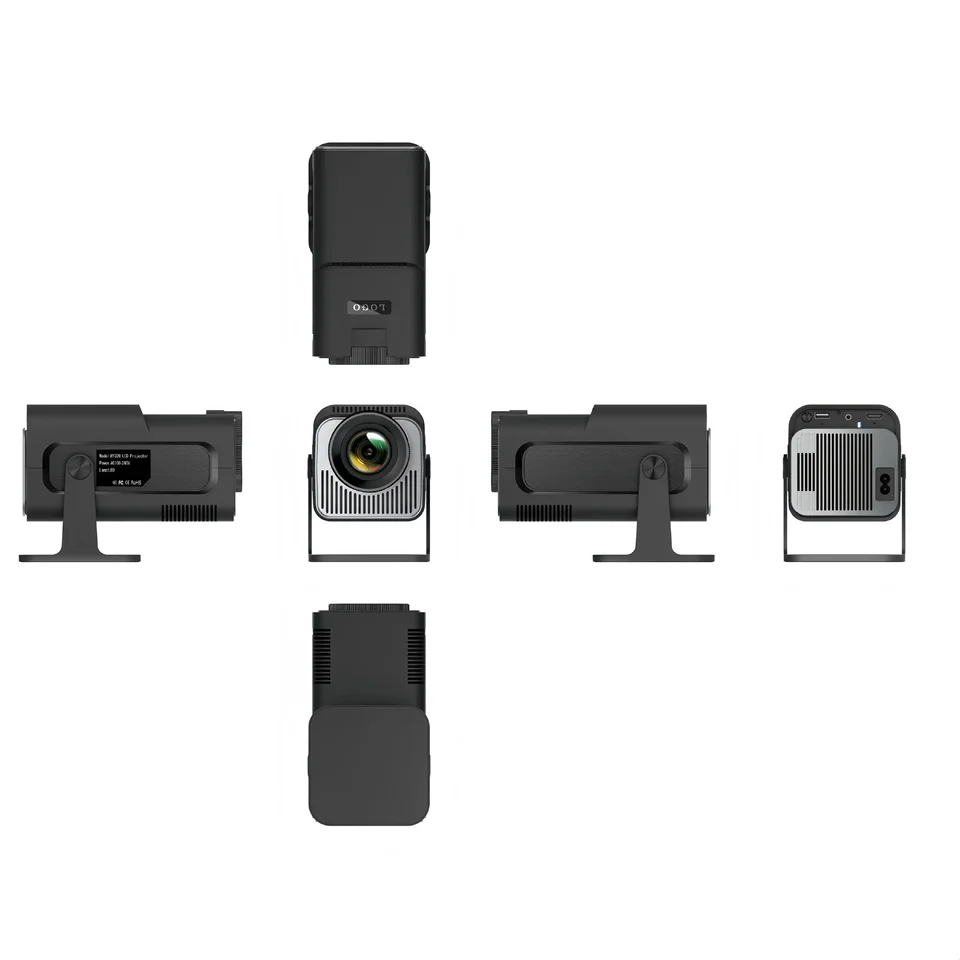 KaiAqua HY320 Mini Native 720P Android 13 4K Projector 300ANSI Wifi6 BT5.2 Cinema Outdoor Portable 180&deg; Rotable Projector portable projector,wifi projector,4k hd projector
