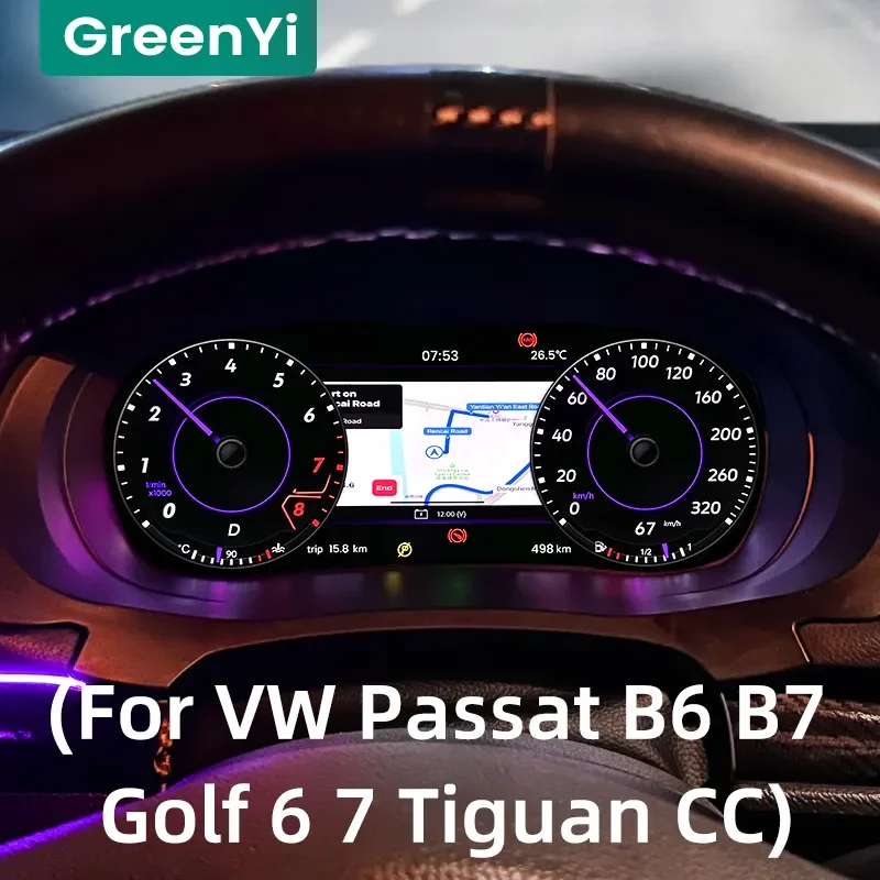 GreenYi Car LCD Dashboard Panel Virtual Instrument Cluster CockPit