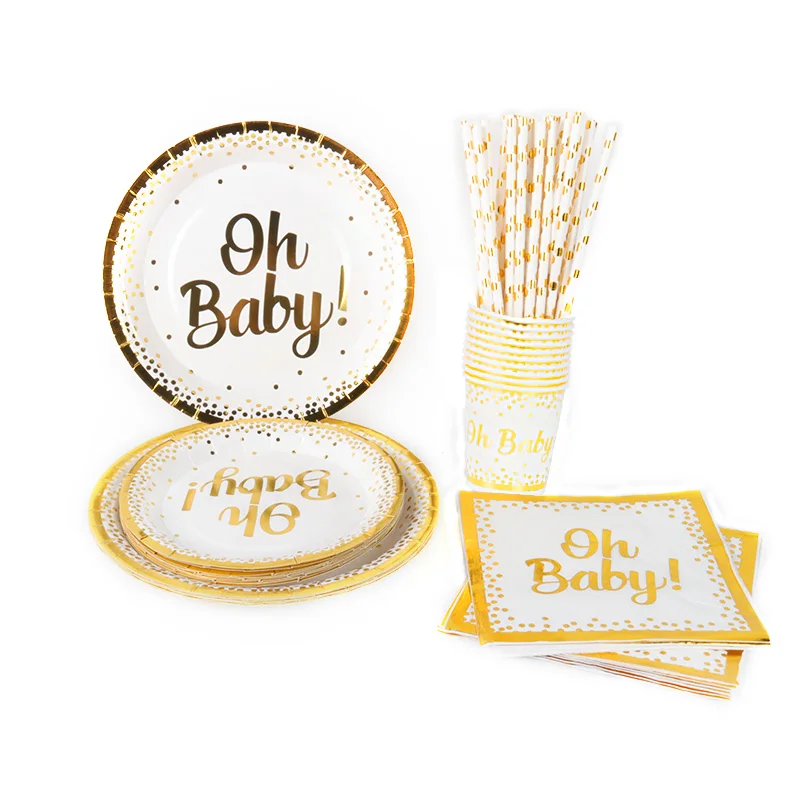 31pcs oh baby shower party suprimentos talheres