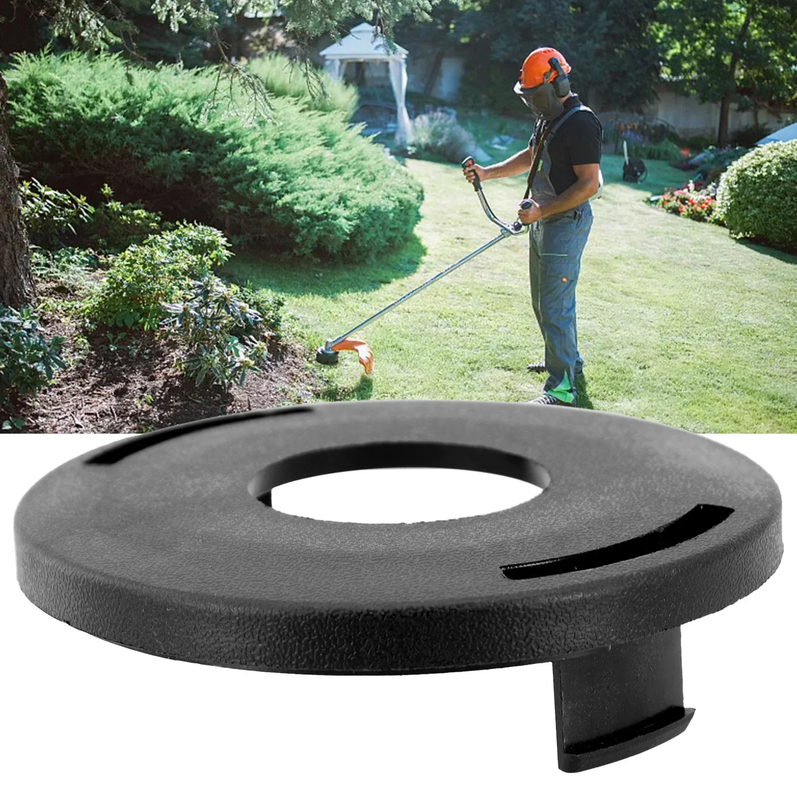 

1Pc Trimmer Head Cap Replacement Base Cover Accessory Part Practical Lawn Mower Yard Garden Outdoor Nylon Black