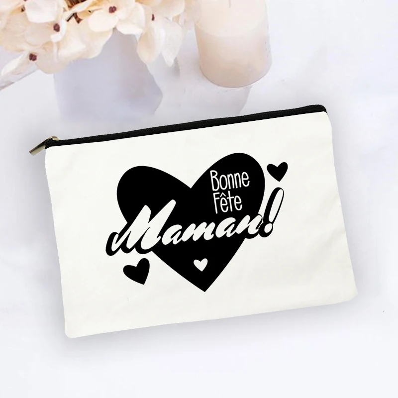 I Love You Mama Print Outdoor Makeup Bag Women Cosmetic Bag Travel Toiletries Organizer Female Storage Make Up Cases Mother Gift