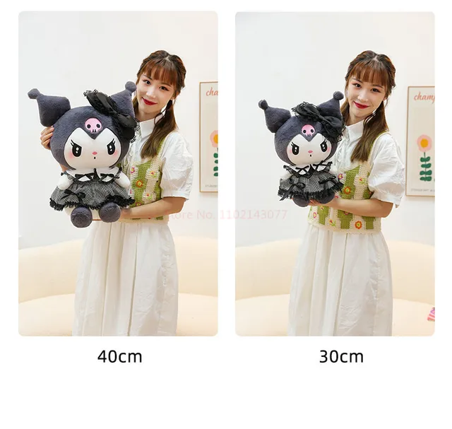 Sanrio Black Kuromi Mymelody Plush Stuffed Dolls Kawaii Cartoon Sofa  Cushion Pillow Dark Gothic Lace Toy Birthday Gift For Girls From 3,16 €