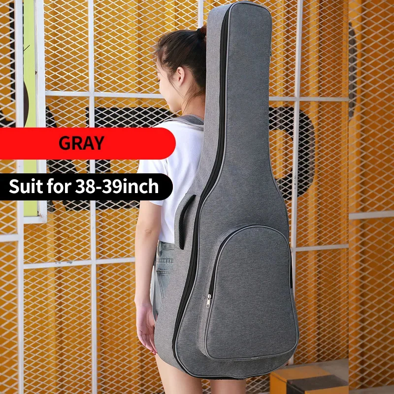 thumbnail image 1 of Mochila Oxford impermeable para guitarra de 41 pulgadas de grosor, funda suave de calidad para bajos eléctricos de 36'' y 39'', funda para música clásica XA6CT, 1 of 5
