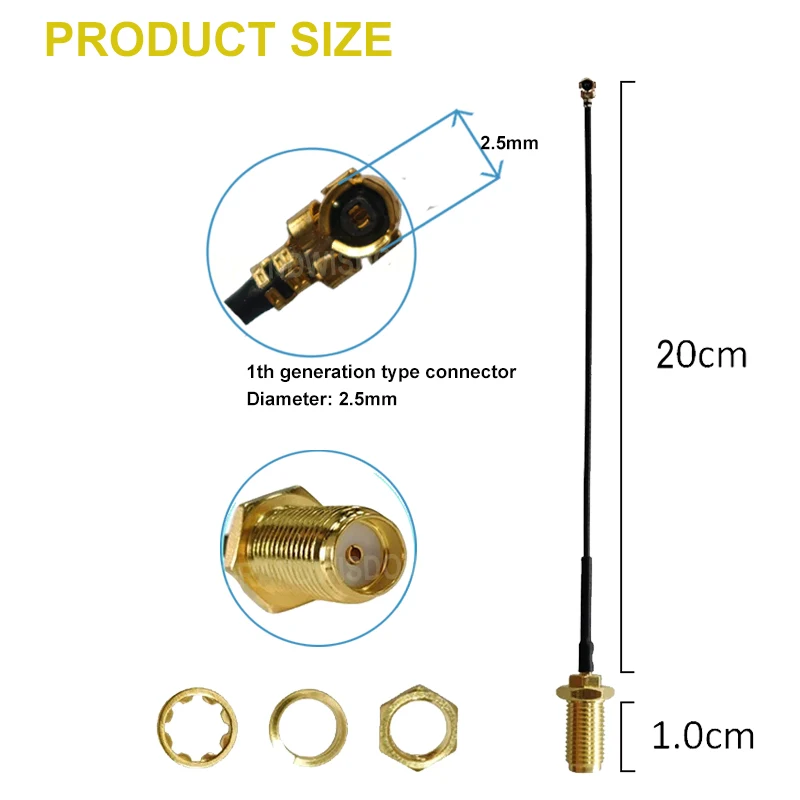 GWS 5개 868mhz 안테나 10cm 3dbi sma male 915mhz 로라 라우터 안테나 iot 모듈 로라완 신호 수신 안테나 RG1.1 PX1 피그테일