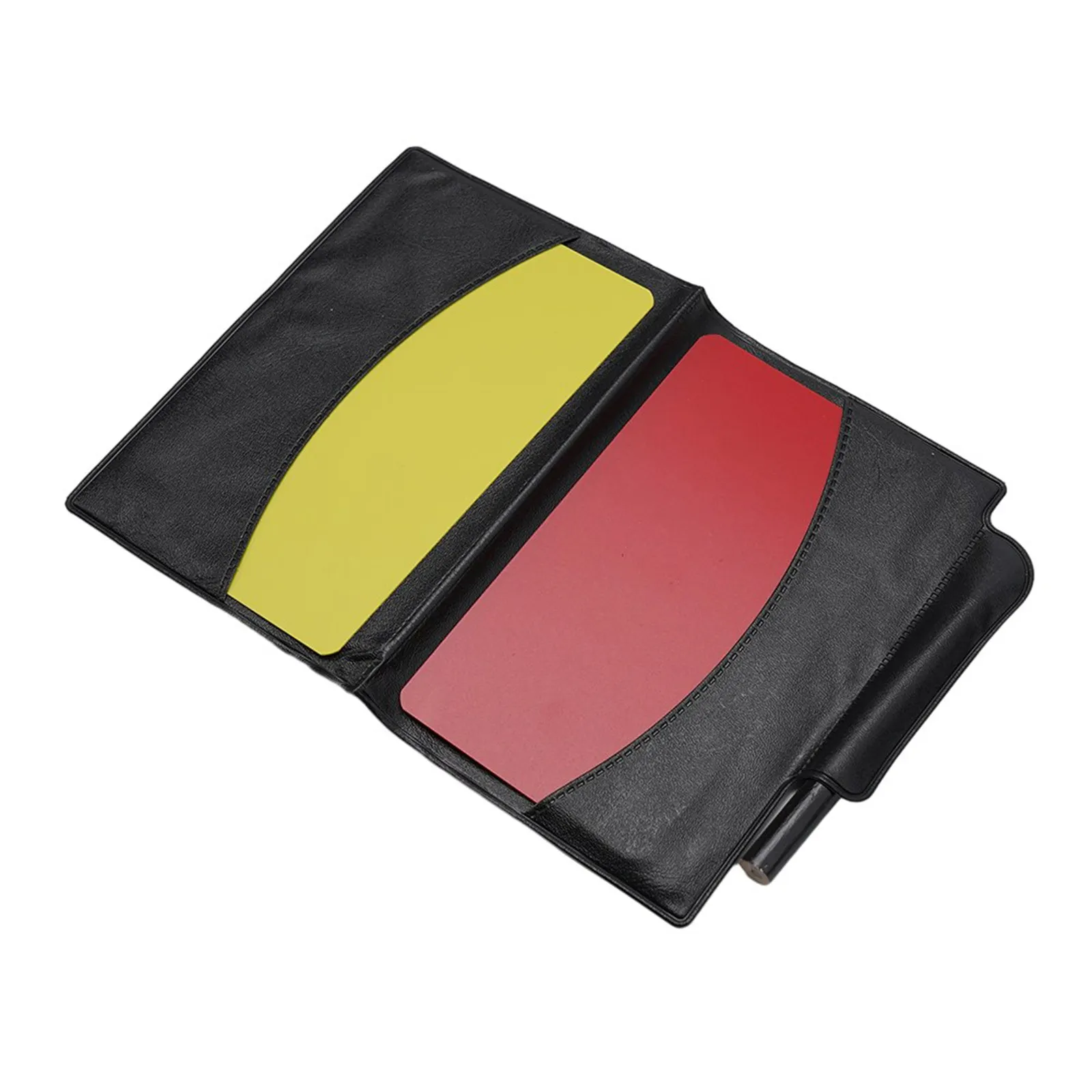 Professional Soccer Referee Red Yellow Card Set Lightweight PU+PVC Wallet Notebook For Football Officials Game Essentials soccer referee cards