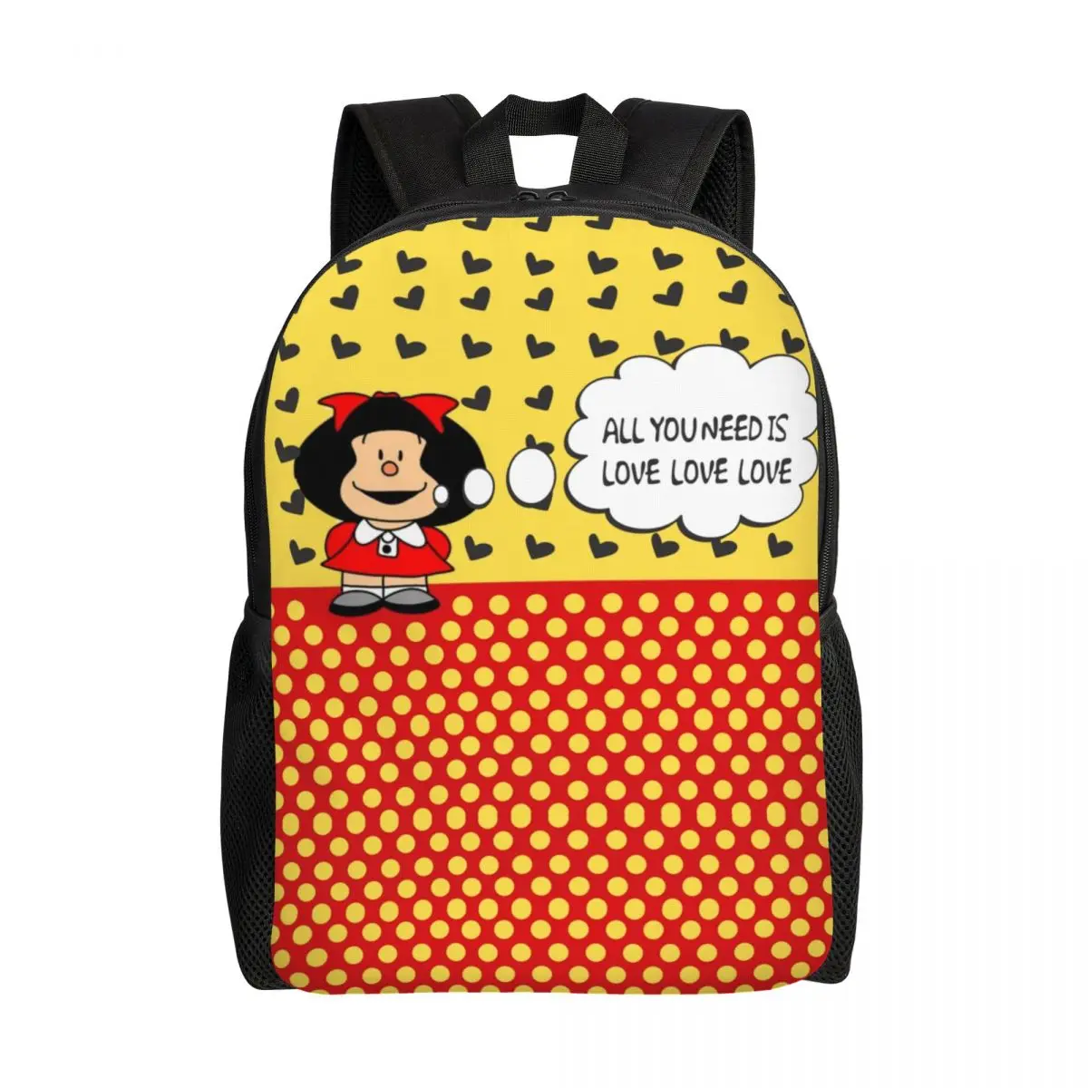 

Mafalda Changing The World Backpacks for Women Men School College Student Bookbag Fits 15 Inch Laptop Bags