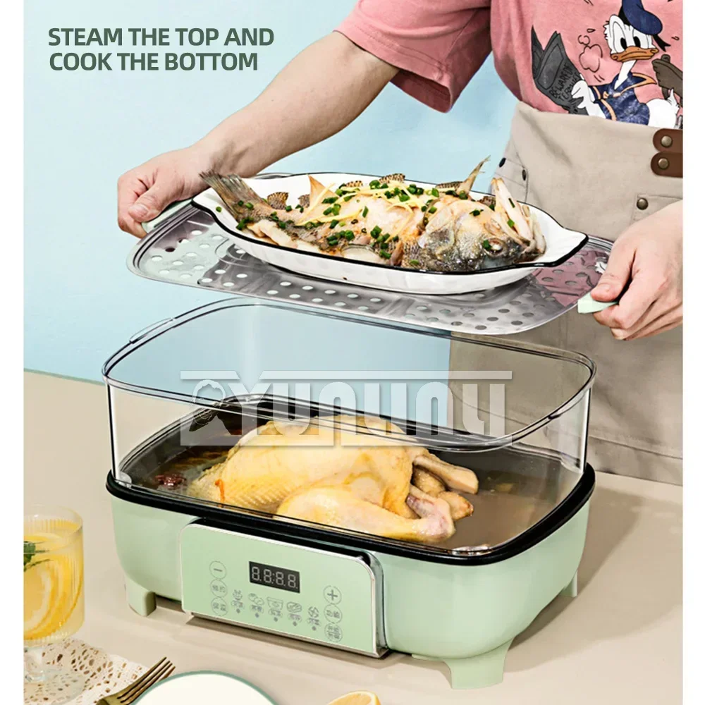 26L Electric Cooker, Household Multifunctional Electric Steamer, Visible And Transparent Steamer 4