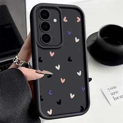 Love Heart Soft Silicone Phone Case - Premium Decorative Cover for Samsung S25Edge (A183 Black)