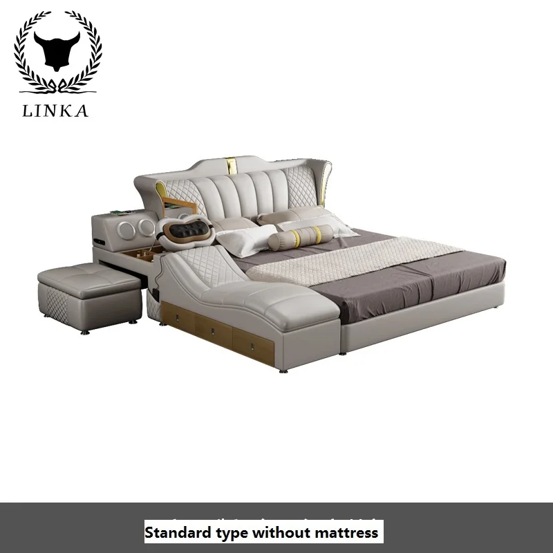 

OEM оптовая продажа, умная кровать под заказ, татами, кровать для хозяина, свадебная кровать, многофункциональная интеллектуальная Массажная мягкая кровать европейского типа