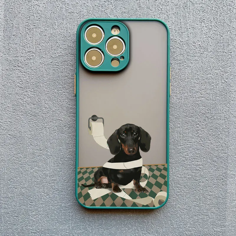 Adorable Cartoon Dog Newspaper Shockproof Phone Case - Lovely Protective Cover