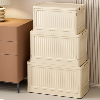 Boîte de rangement pliante multifonction, 1 pièce, conteneur organisateur pliable en plastique, fournitures de rangement d'articles divers, boîte de rangement avec couvercle 1