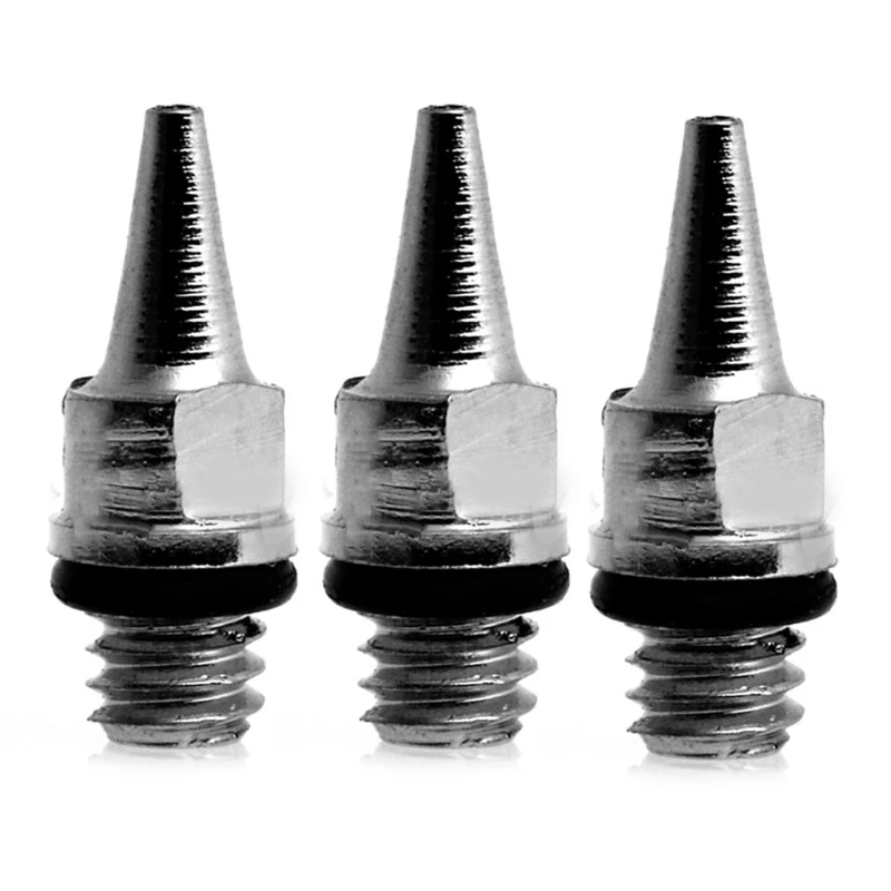 

3 шт. аксессуары для аэрографов металлические распылительные насадки 0,3 мм для ручек-распылителей из нержавеющей стали