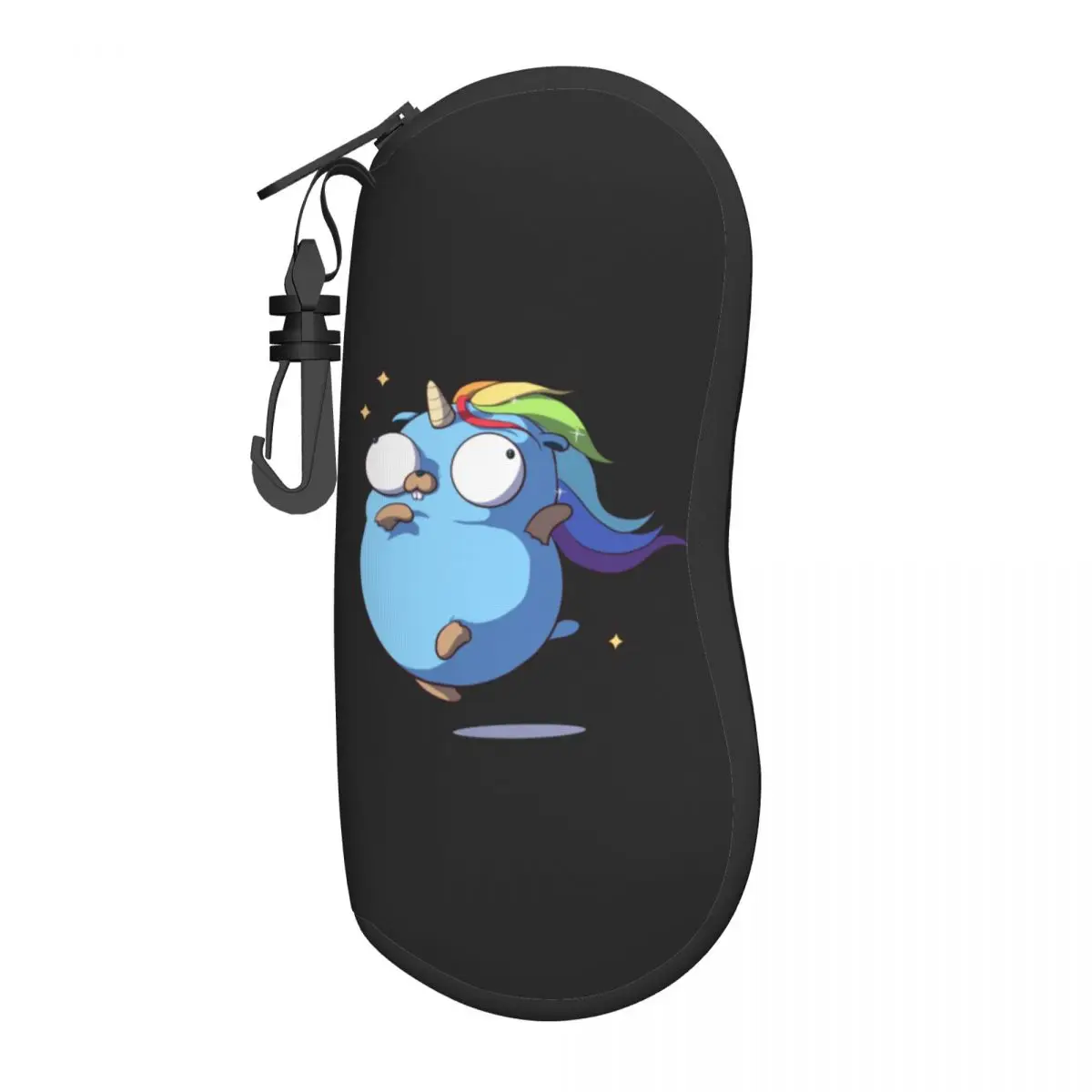 

Golang Gopher Unicorn Glasses Case Unisex Box Programming Glasses Storage Box Anti-pressure Eyewear Container