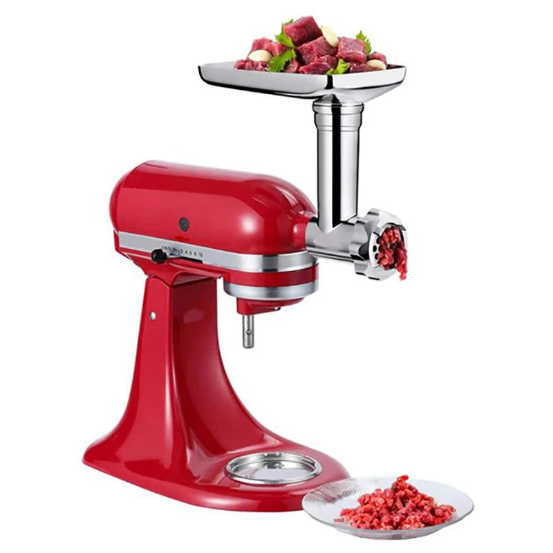 Big Deal Meat Grinder Attachment For Kitchenaid Stand Mixers Sausage Stuffer Tubes, Durable Metal Food Grinder Attachments