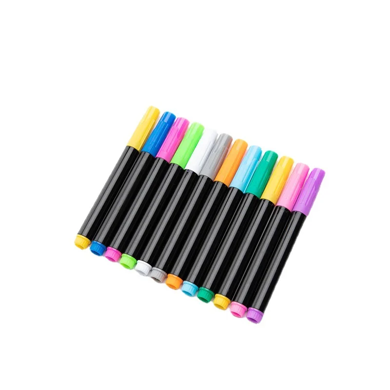 12 Pcs Liquid Chalk Markers Pens Erasable Colors Highlighters LED Writing  Board Glass Neon Pen, Chalkboard Blackboard, Windows - AliExpress