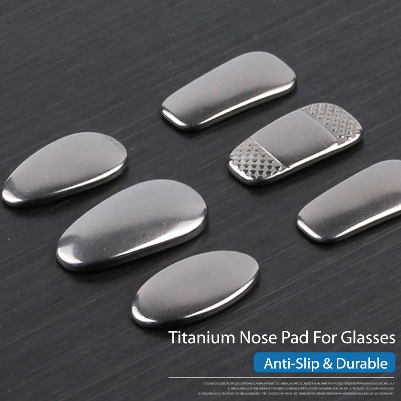Titanium Nose Pads 12mm Waterdrop Screw-in for Eyeglass Nose Pads