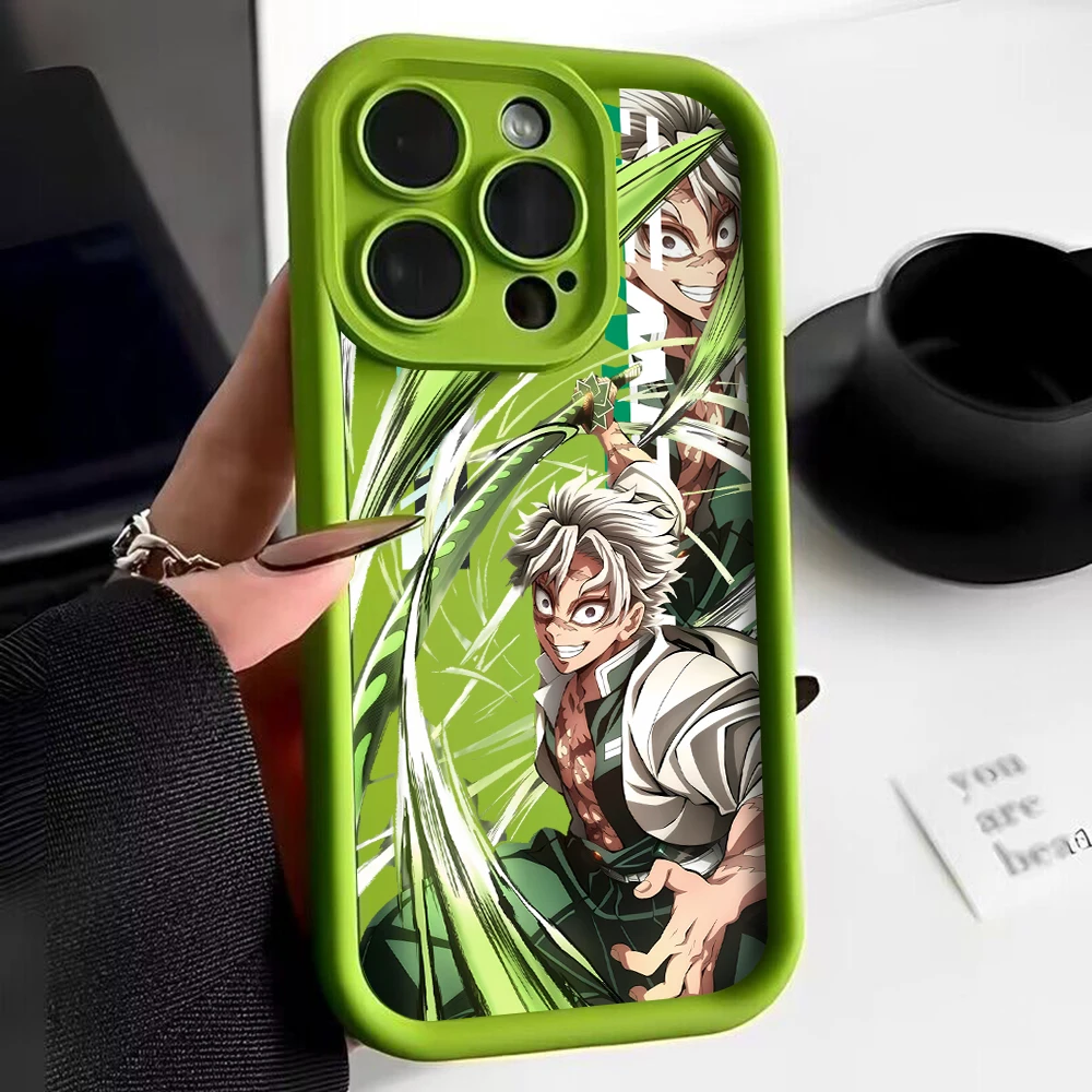 thumbnail image 1 of Funda de teléfono de Anime japonés Demon Slayer, carcasa trasera de TPU suave para IPhone 16, 15, 14, 13, 12, 11 Pro Max, Mini, XR, XS, X, 7, 8 Plus, 1 of 5