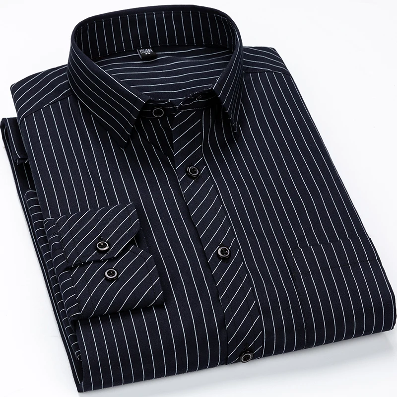 MensShirtforfourSeasonLongSleevePlaidMaleDressShirts