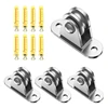 K1KA Single Pulley Block Small Pulley Block Smooth Wheel with Bearings Ceiling/Wall Mount Pulley Wheel for Wire Rope Cord 4
