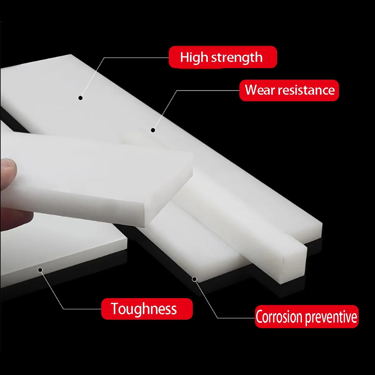 Hochverschleißfester Nylon 66 Streifen Langer Stangenstab Präzisionszuschnitt-Service – Detail 5
