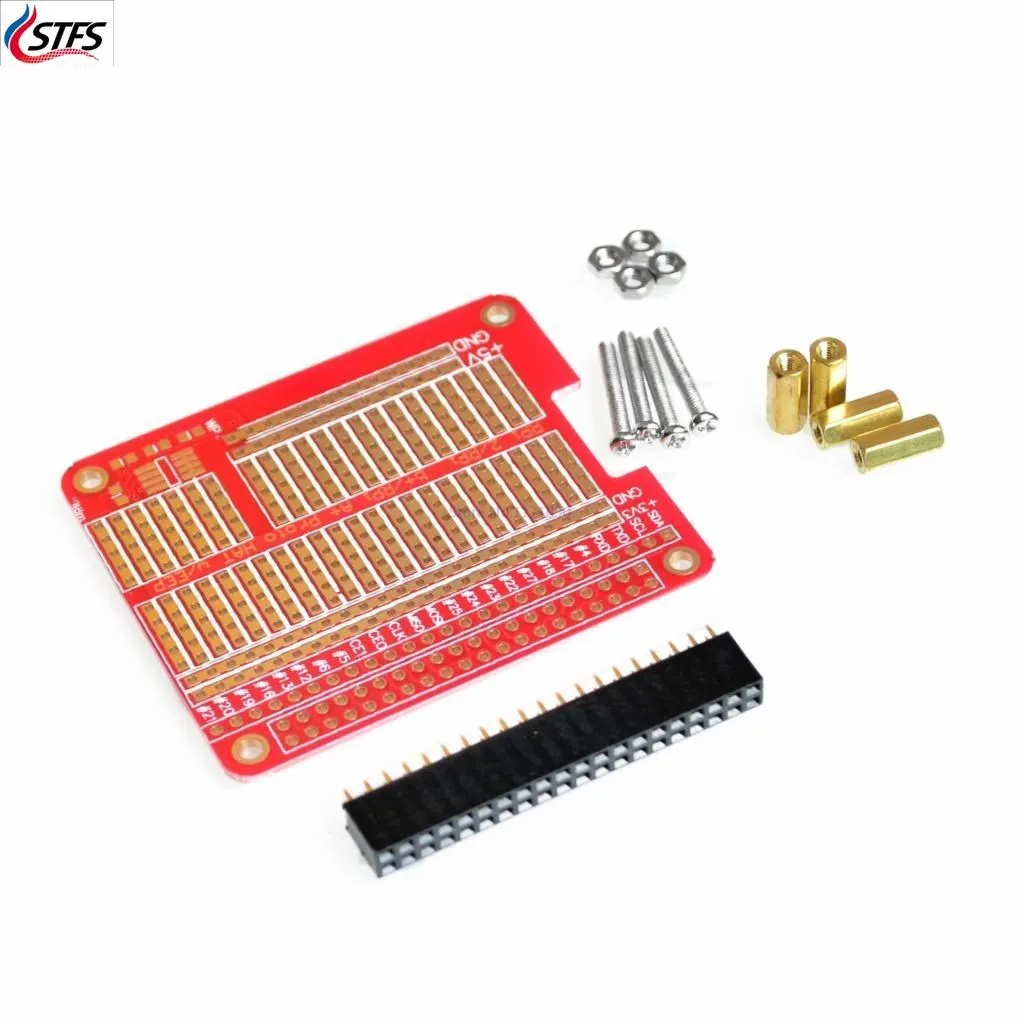 Scudo Cappello Proto Fai Da Te Per Raspberry Pi 2 Modello B / B + / A + (Rosso)