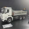 New 1/14 3348 6x6 RTR Metal Chassis Hydraulic RC Dumper Truck Sound Light DIY Cabin Remote Control Car Model Vehicle Toy for Boy 2
