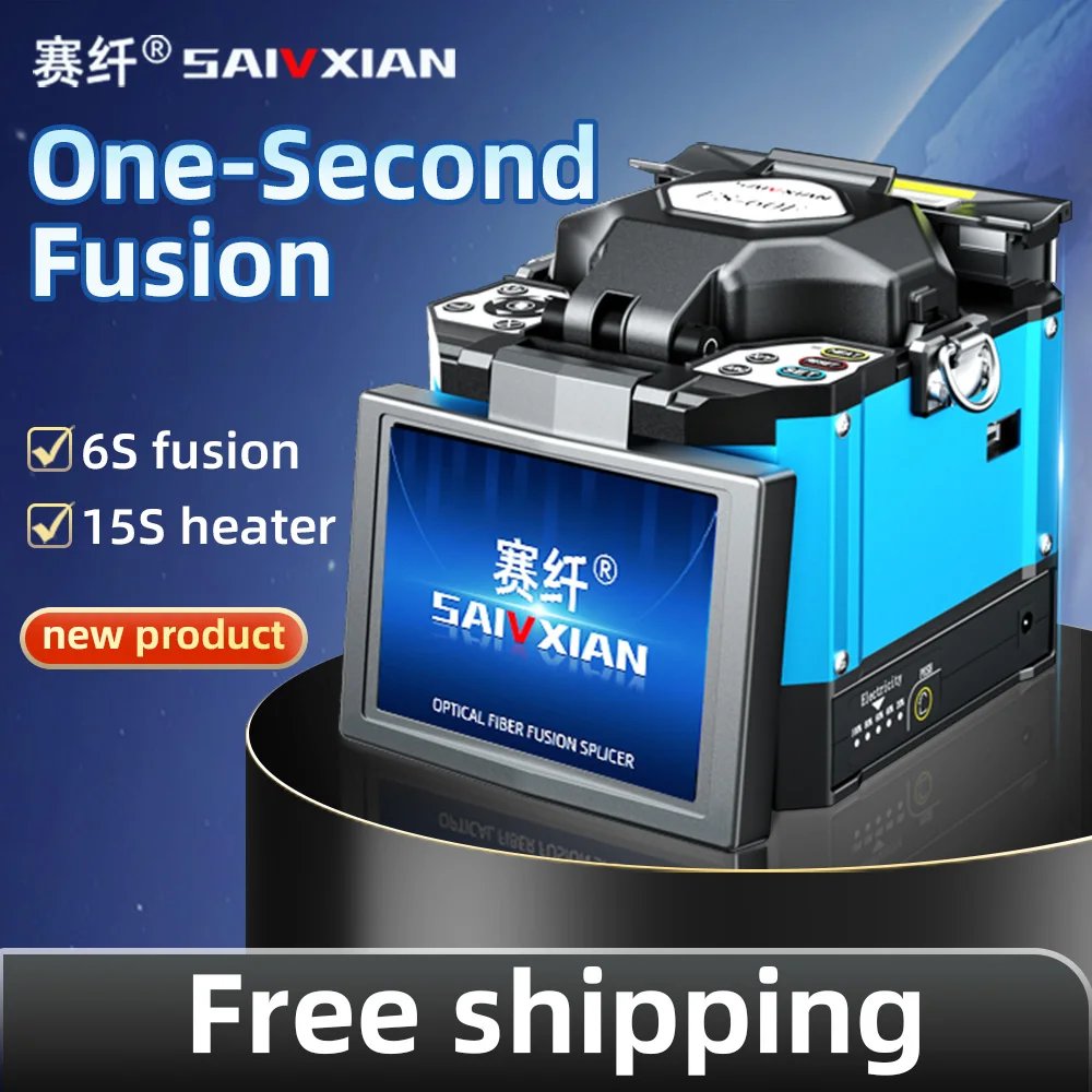 SAIXIAN 다국어 FTTH 광섬유 접합 기계, 광섬유 융합 접합기, 빠른 용접 도구 키트, 오리지널 FS-60E, 신제품..