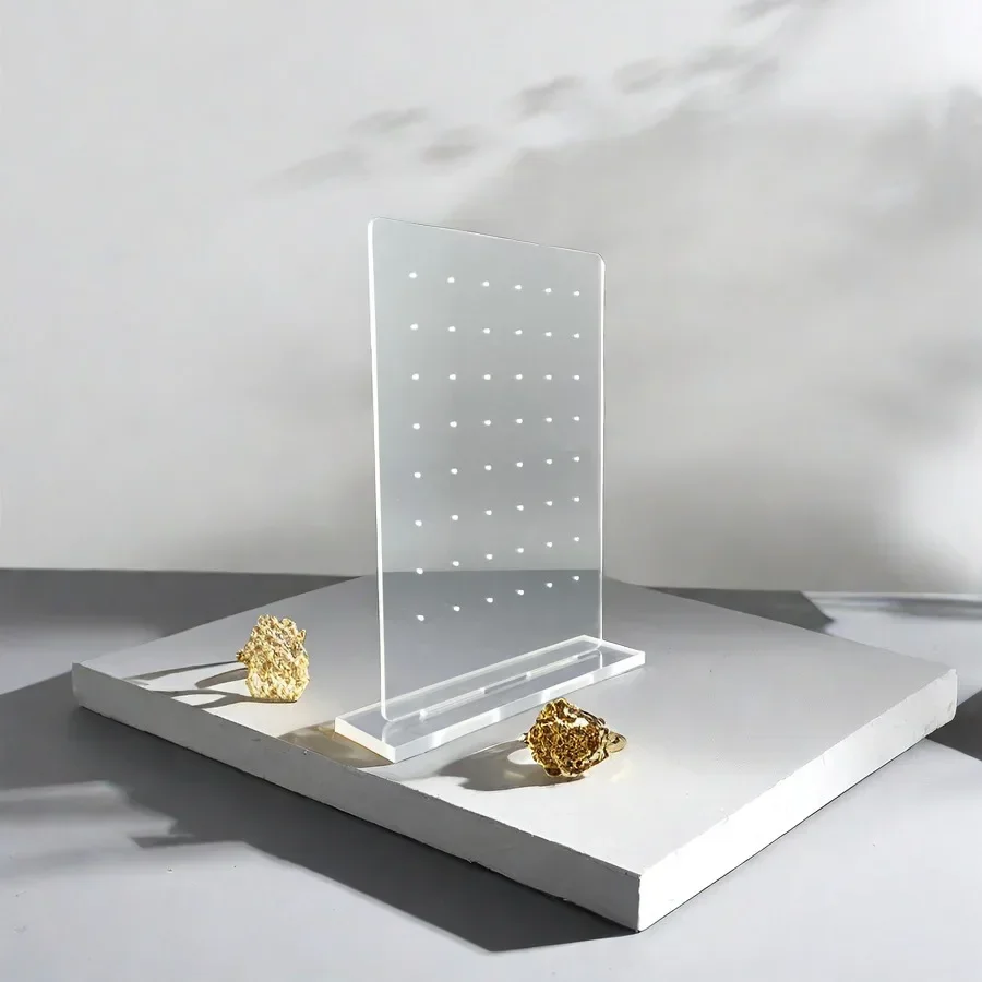 Acrylic 16/36/48 Holes Vertical Earring Ear Studs Holder Jewellery Display Rack Earrings Display Stand Jewelry Organizer Case
