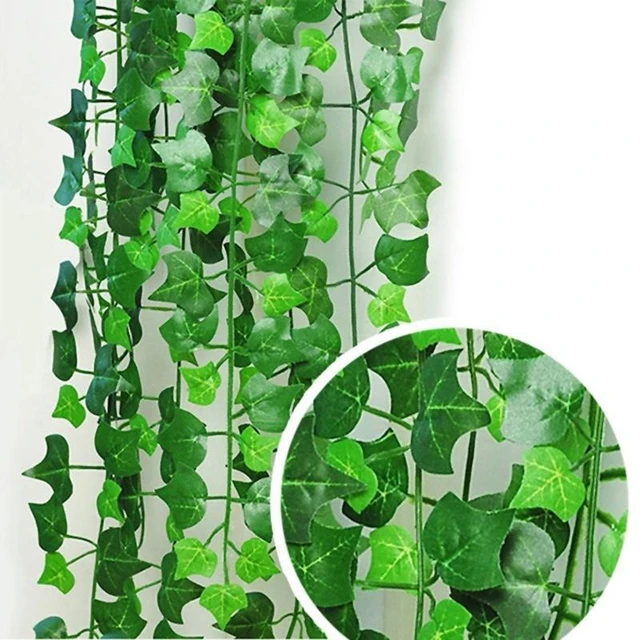 7.87Ft Home Decor Fake Vine Foliage Flowers Artificial Ivy Leaf