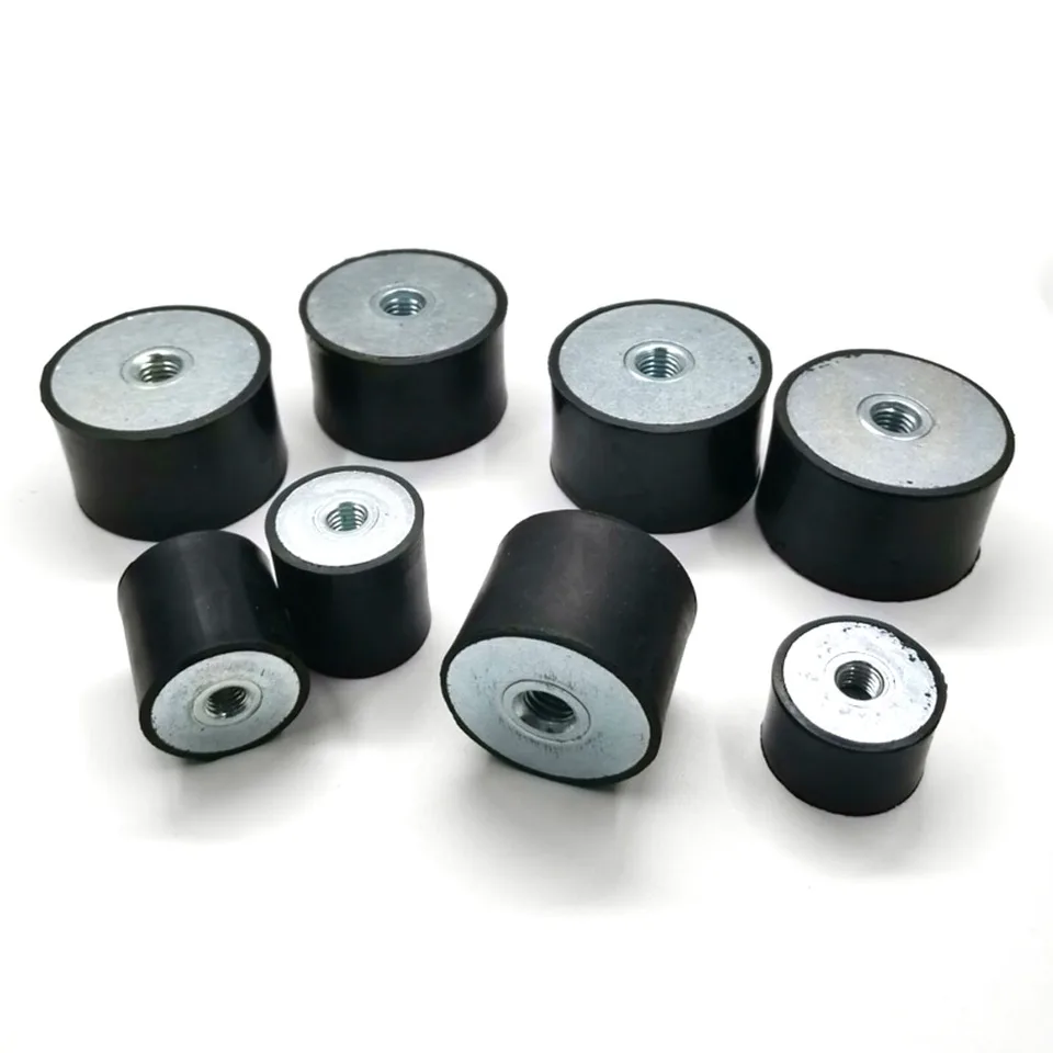 Lot De 4 Isolateurs Antivibration M4 Mâle/femelle - Dimensions 15x10 Mm - Couleur Noir - Marque Uxcell
