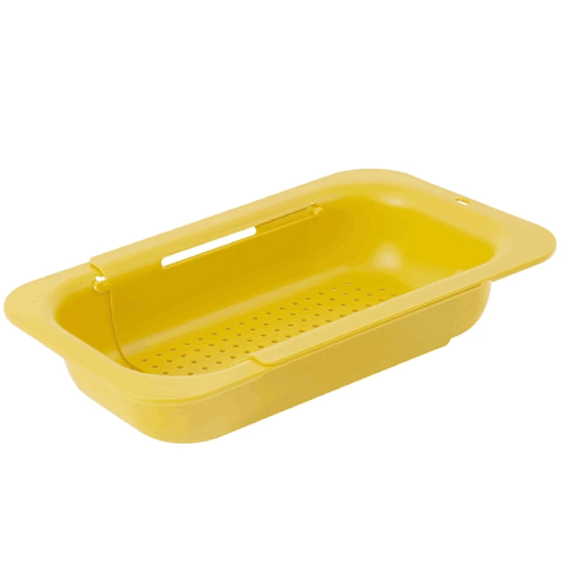 

Over The Sink Colander Strainer Basket - Wash Fruits, Drain Cooked Pasta And Dry Dishes - Extendable