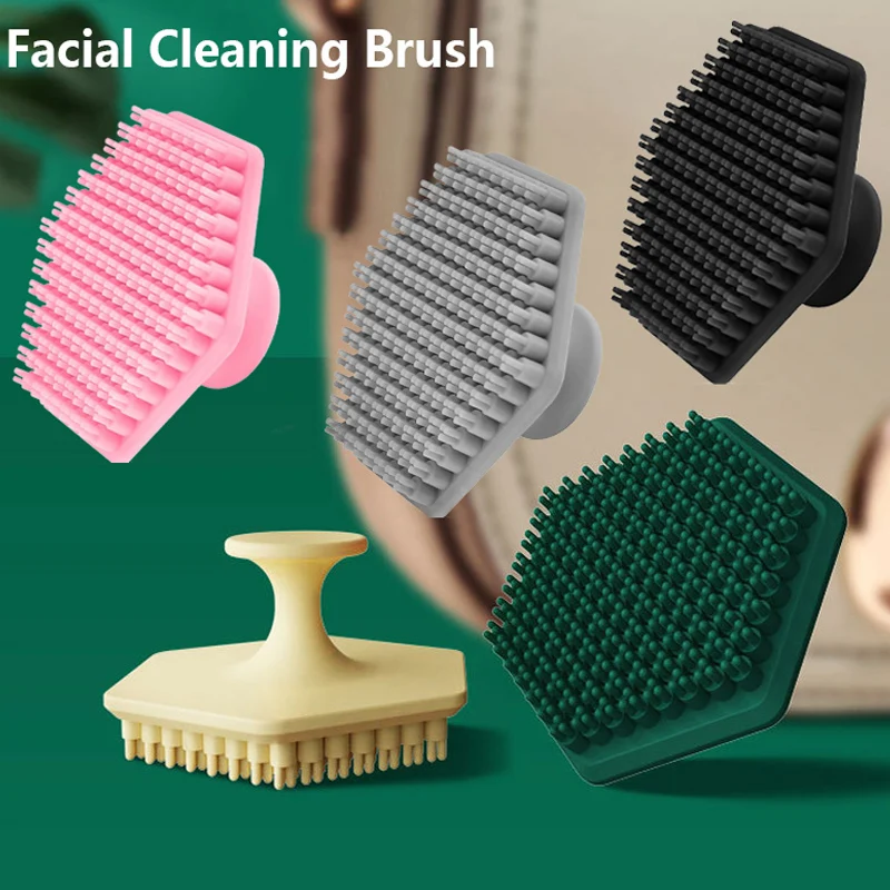 FacialCleaningBrushScrubberSiliconeMiniatureFaceDeepCleanShave