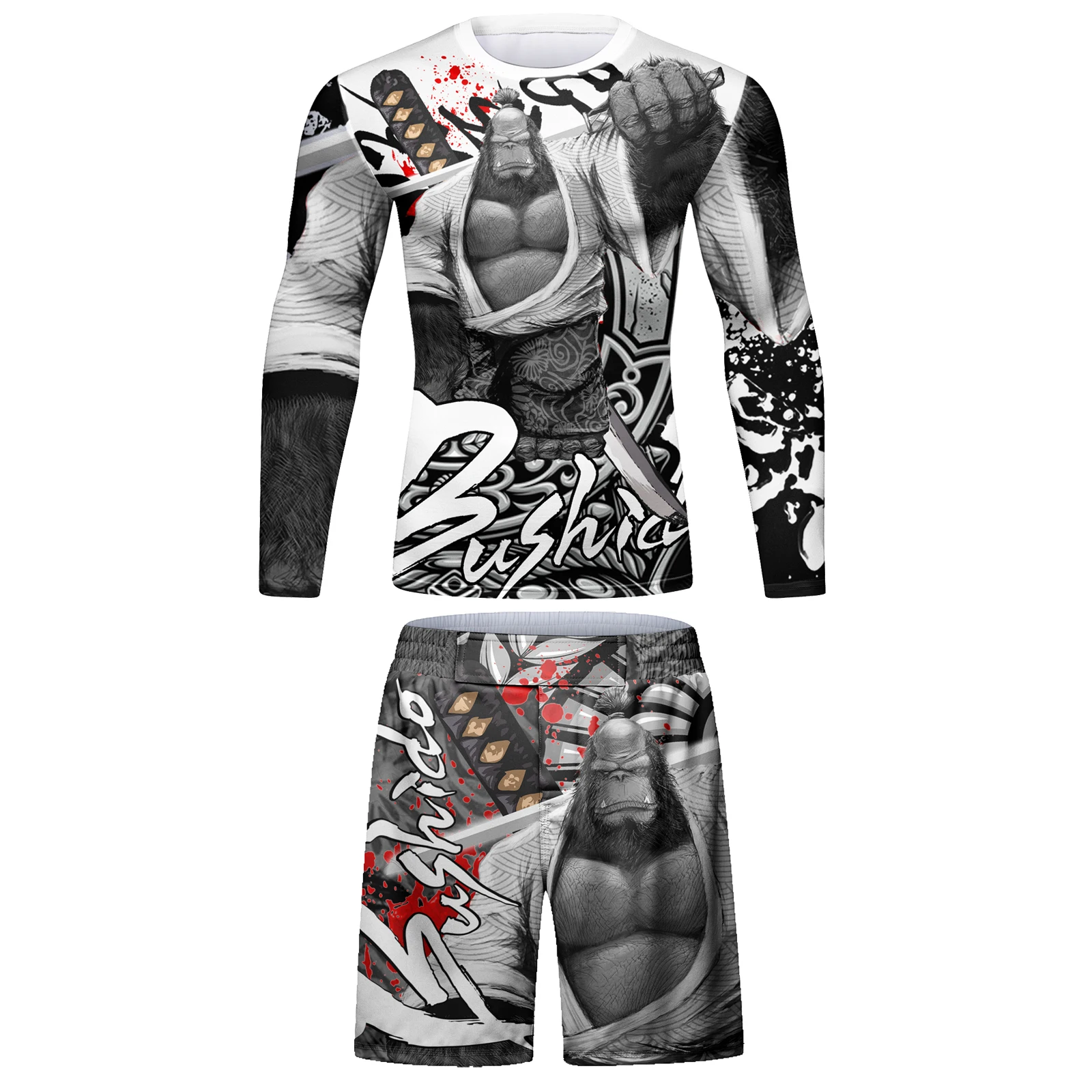 Cody Japanese Style Grappling  Jiu jitsu gi Rashguard bjj T-shirts MMA Shorts Westling Gym Suit Boxing Kits Male Track Suit 3
