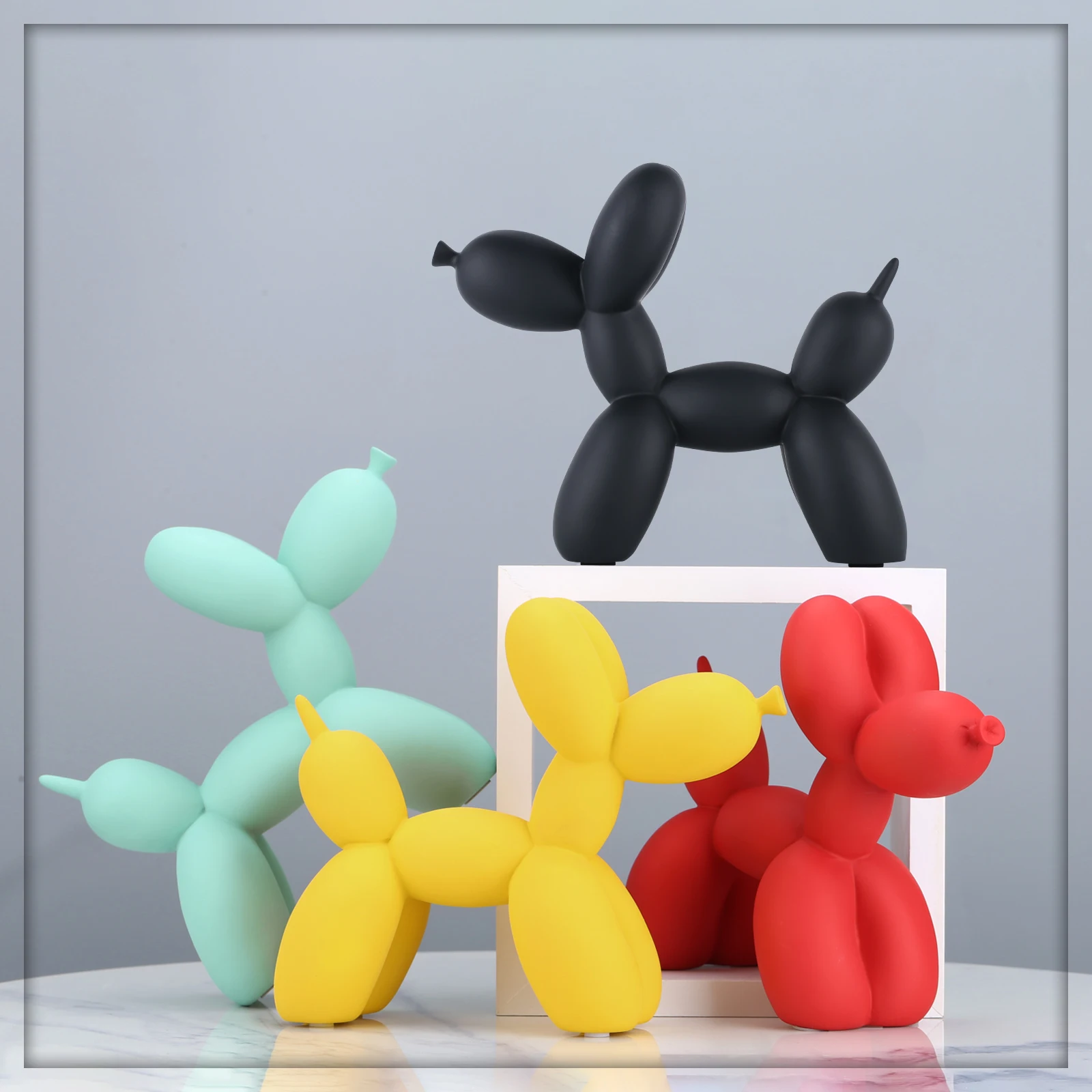 Balloon Dog Statue Modern Home Decoration Accessories Nordic Resin Animal Sculpture Office Living Room Ornaments resin ornaments resin crafts dog statue ornament