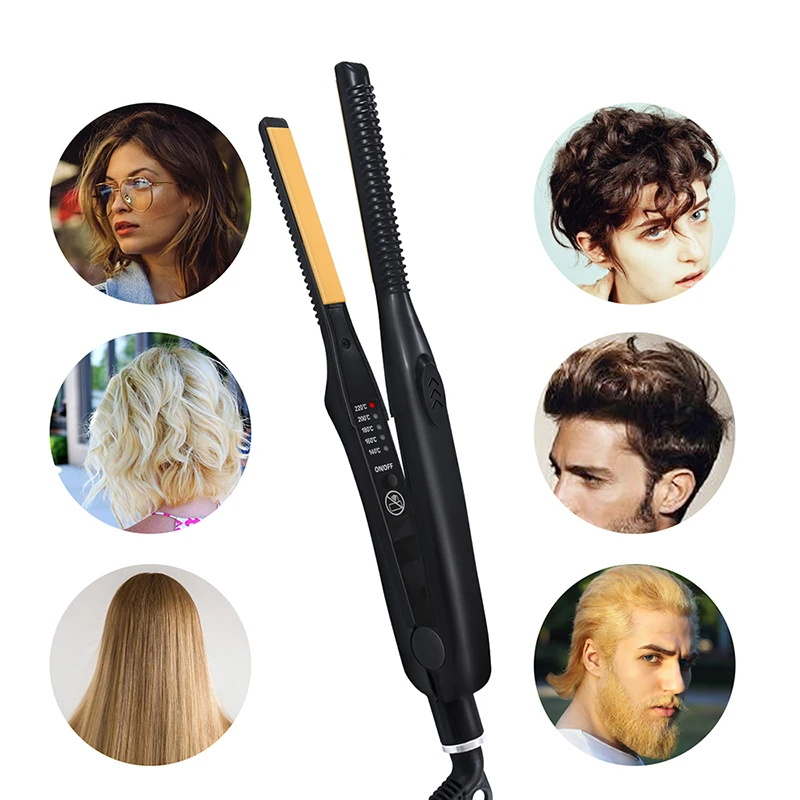 Electric Styling Tools Ceramic Hair Crimper Corrugation Curling Lron Hair Straightener And Curler 2 in 1 3