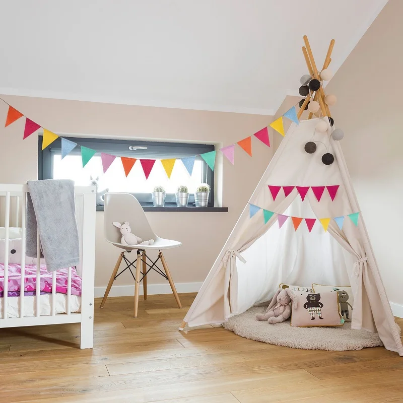 Birthday Banner Christmas Decorations Party Decorations 4m Colorful Jute Linen Pennant Flags Banner Birthday Wedding Christmas Party Decorations Bunting Banners Hanging Home Decor