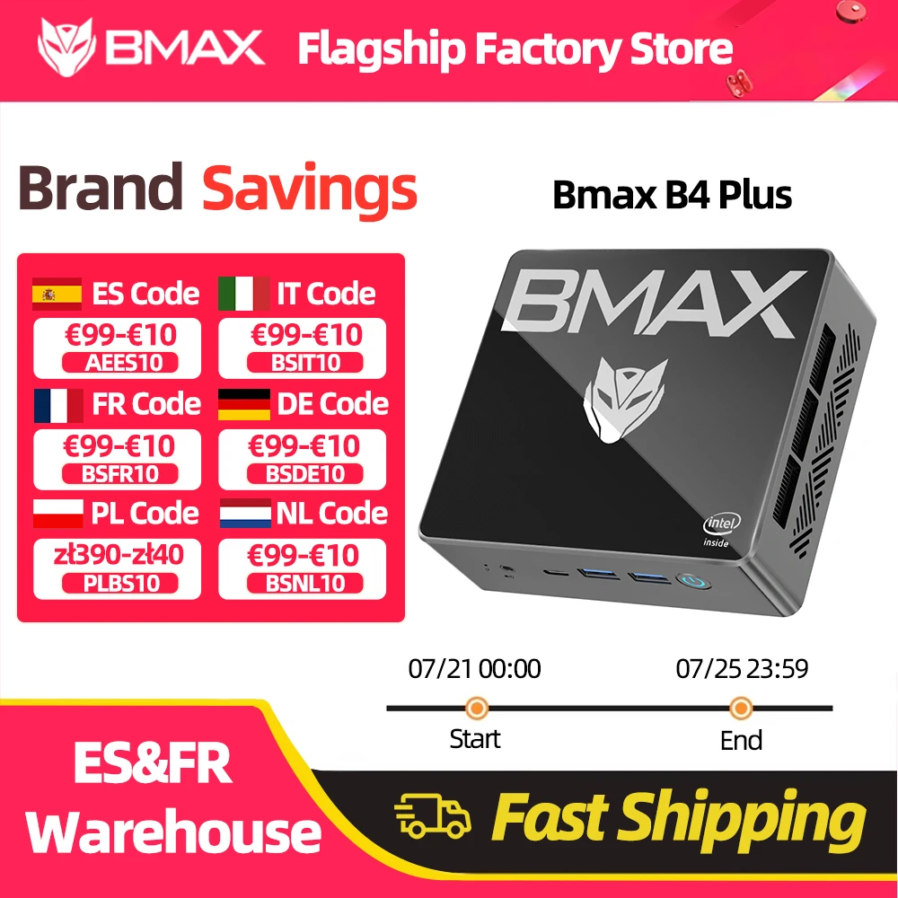 Windowsデスクトップ BMAX B4plus MIniPC N100 16GB 512GB Win11