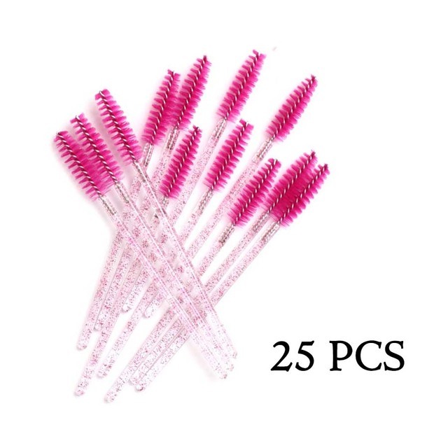 Crystal Eyelashes Brush Comb 25/50Pcs Eye Lashes Extension Mascara Wands Makeup Professional Makeup Beauty Tool