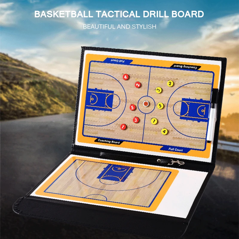 

Folding Basketball Tactical Board Basketball Coaching Board Durable Portable Strong Magnetic Double-Sided Coaches Widely Use