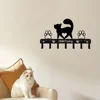 1pc Delightful Iron Art Metal Paw Pet Cat Hanger 7 Hooks Coat Key Lead Leash Wall Rack Holder Organizer Towel Rack Storage Rack 5