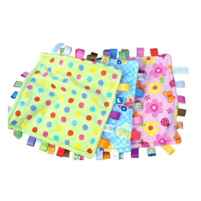 Baby Comforting Taggies Blanket Multifunctional Baby Toys Soft Toddler Grasping Fantoche Towel Newborn Reassure Towel