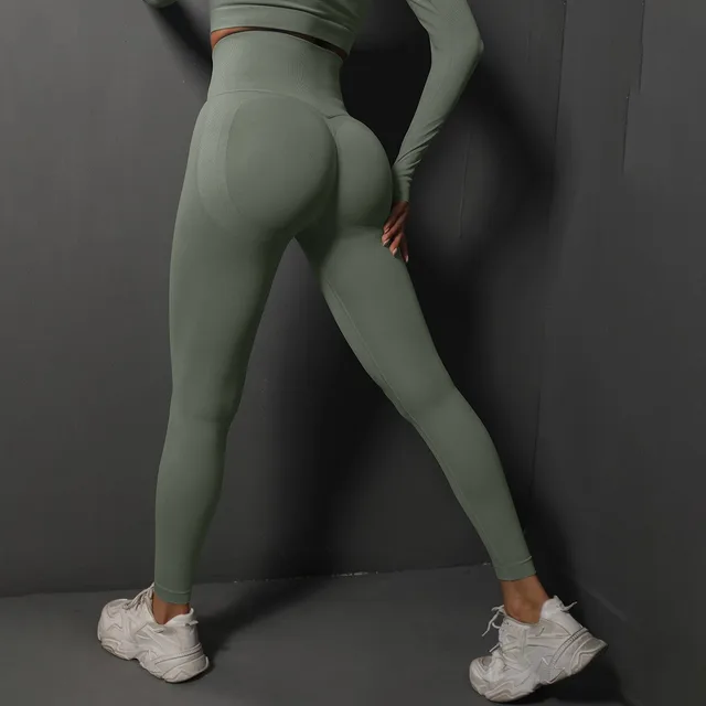 82905-2ec5ce.jpg Leggings de yoga taille haute pour femmes, sans couture, effet push-up, pour le sport, le fitness, la course à pied, rehaussement des hanches, très élastiques, pour la gym