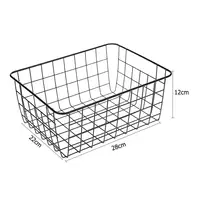 Metal Wire Storage Basket with Handle Wrought Iron Art Fruit Vegetable Snacks Holder Bathroom Kitchen Sundries Container 6